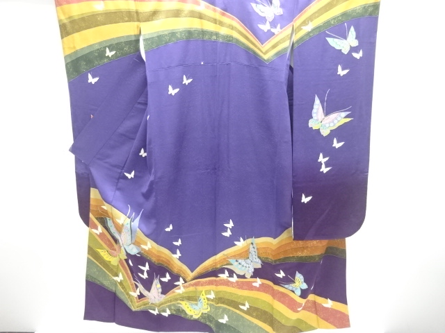 JAPANESE KIMONO / FURISODE / BUTTERFLY / ARTIST WORK